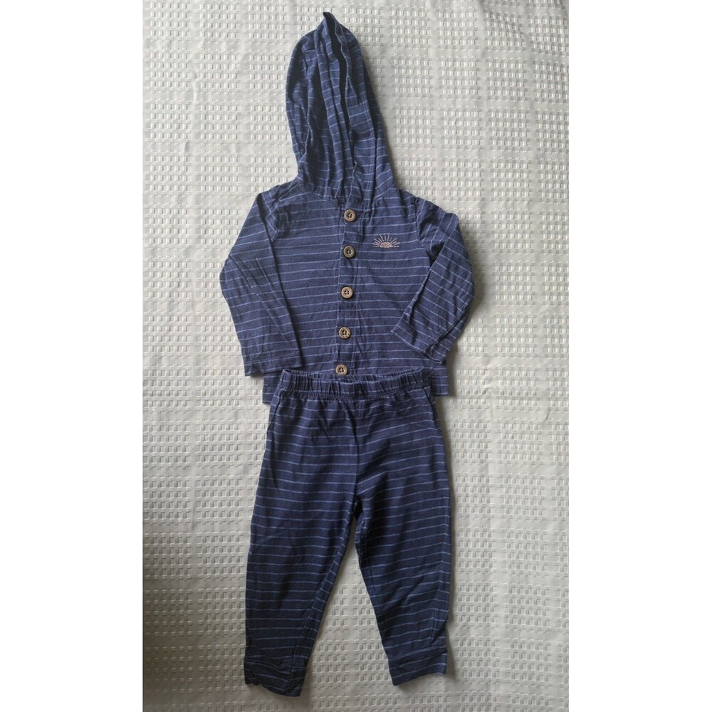 Carter's 2 Piece Baby Male Set - Hooded Cardigan and Pants - Size 12 Months